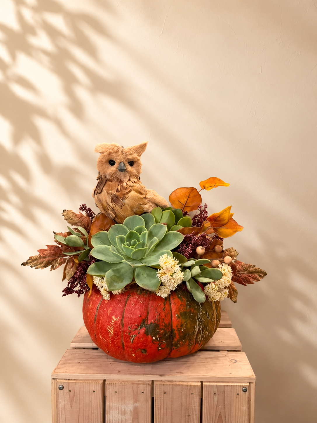 Fall Pumpkin With Owl