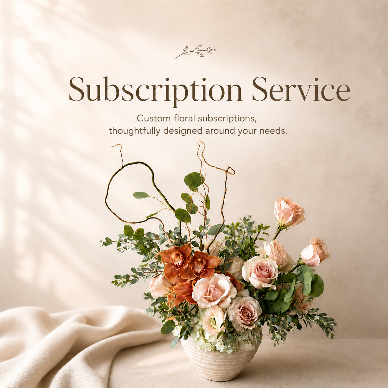 Fresh flower subscription arrangement by Growing Wild Manhattan Beach florist