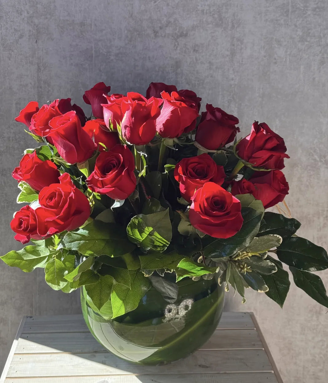 Lush 2 Dozen Red Rose Pave in a Bowl