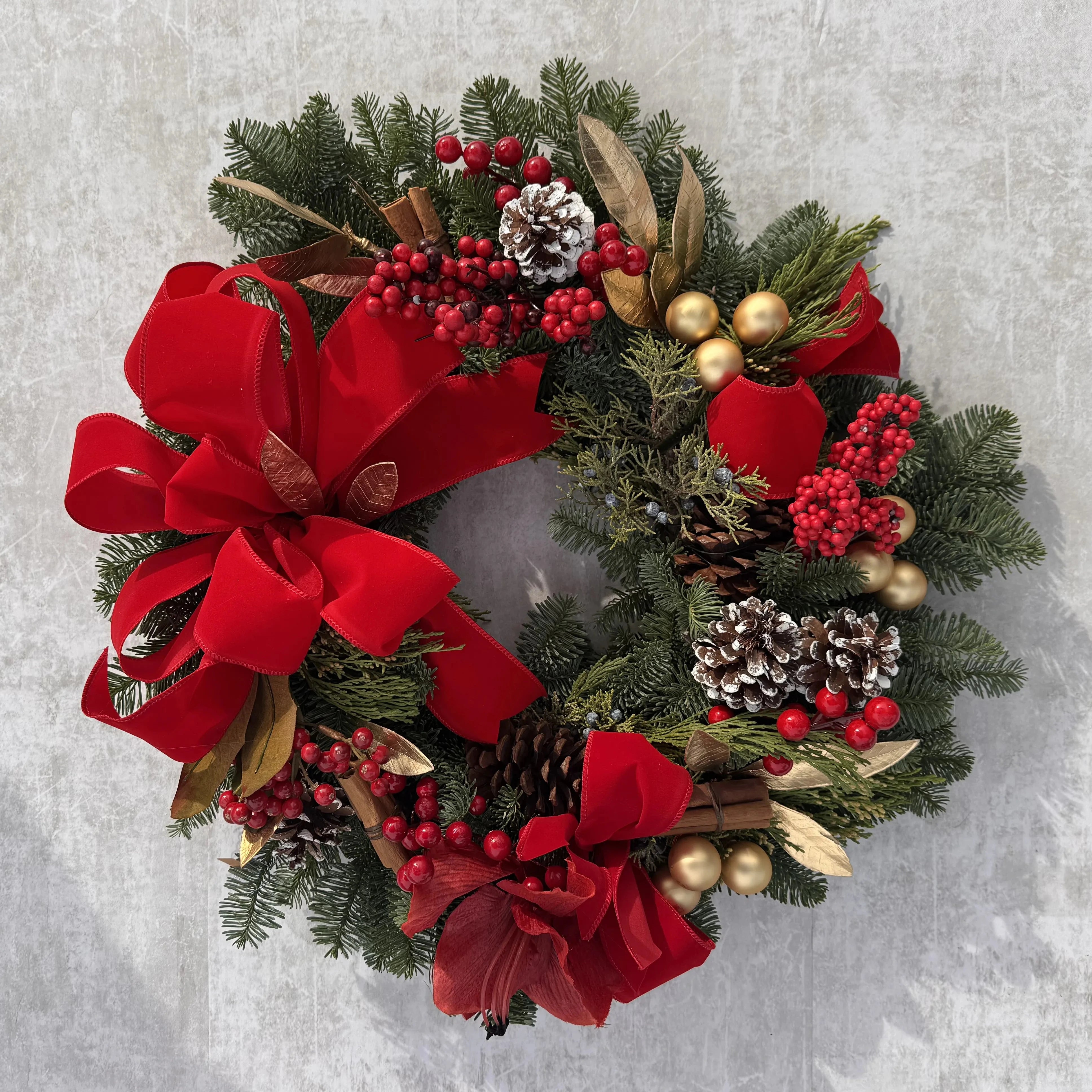 Fresh holiday wreath