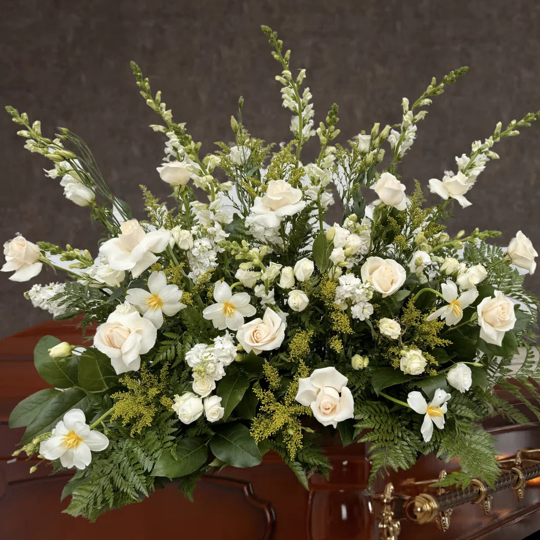 Monochromatic Casket Spray