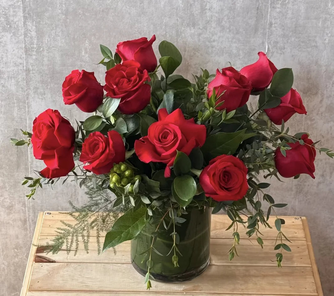 1 dosen roses, medium size