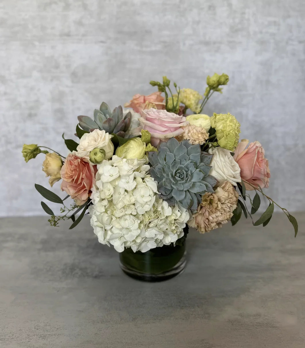 Soft Elegance with Succulent