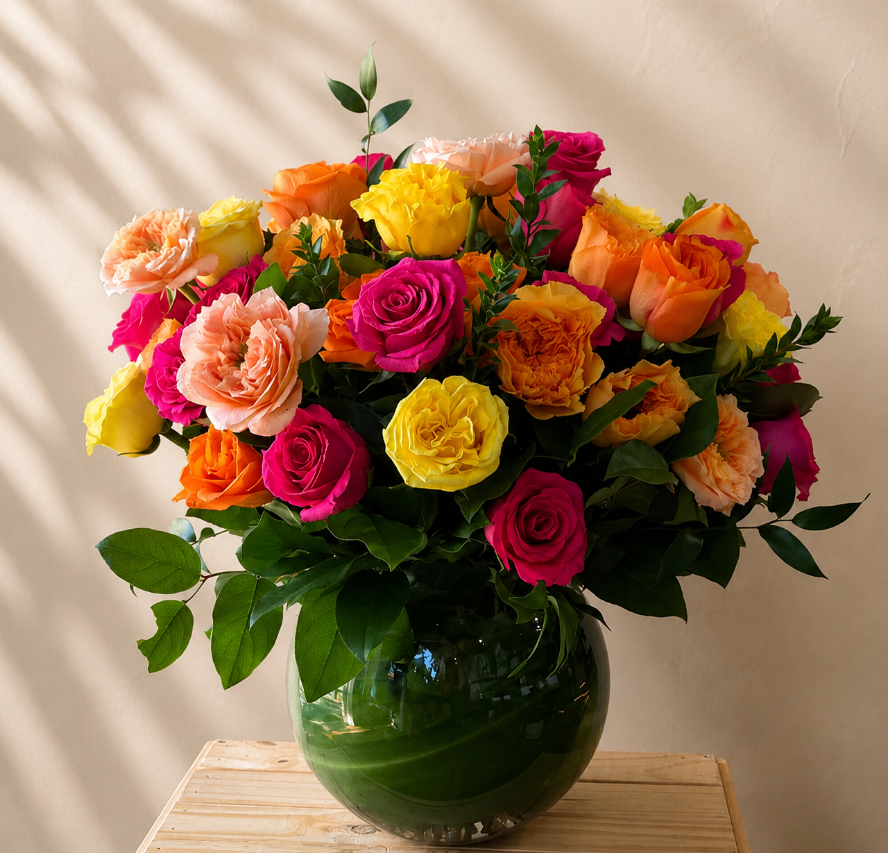 50 stems of colorful roses