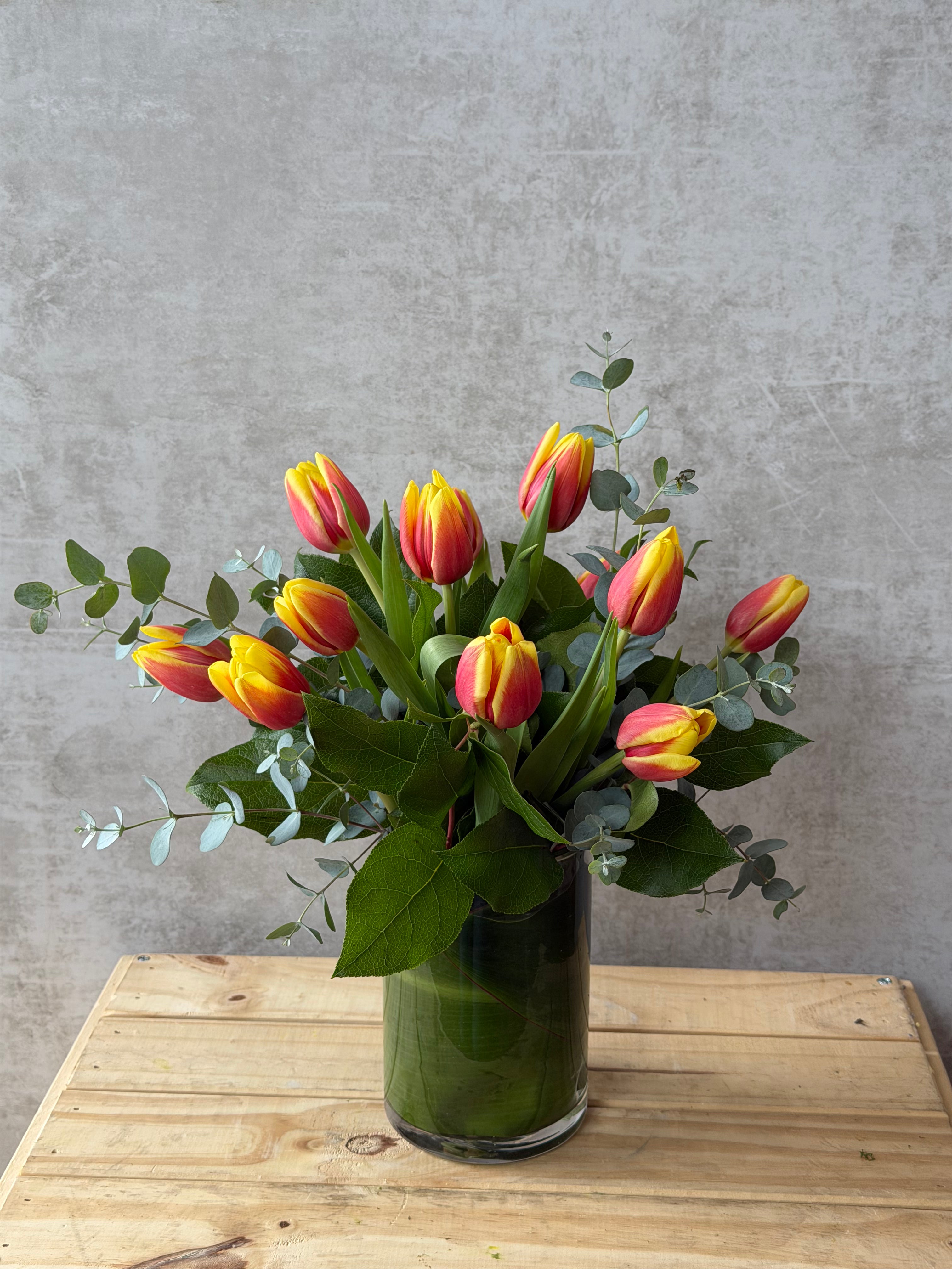 Multi-Color Tulip Arrangement